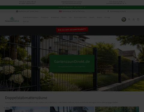 Website-Vorschau von GartenzaunDirekt