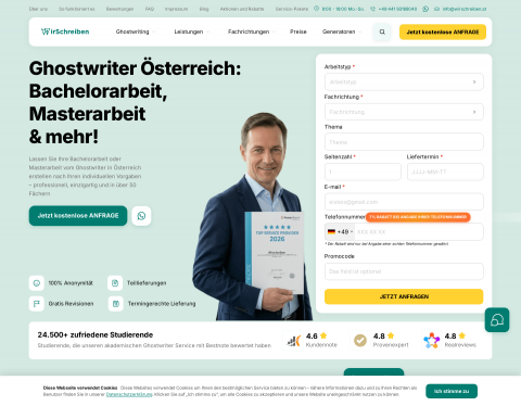 Website-Vorschau von Ghostwriter Österreich ? Ihre beste Lösung!