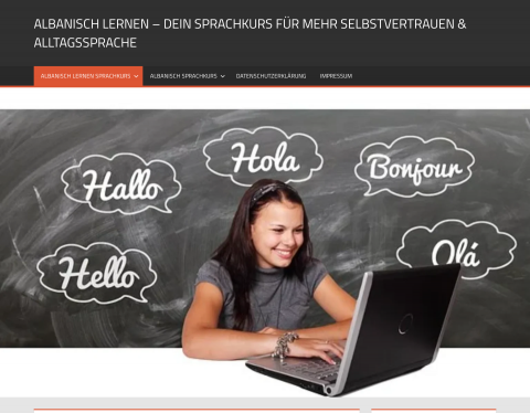 Website-Vorschau von Albanisch lernen mit diesem innovativen Sprachkurs