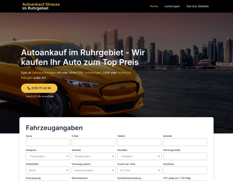 Website-Vorschau von Autoankauf Bochum
