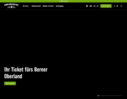 Website-Vorschau von Berner Oberland Pass