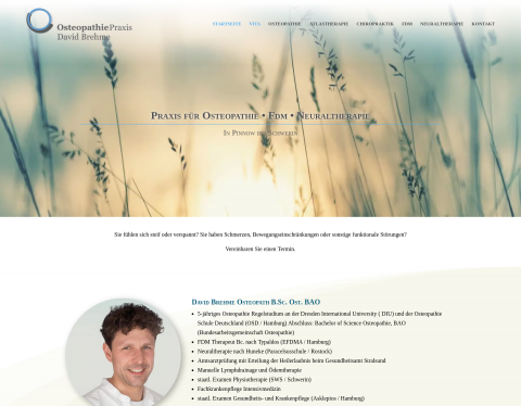 Website-Vorschau von Osteopathie in Pinnow