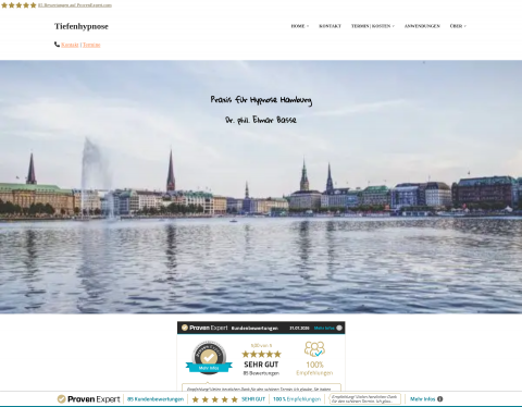 Website-Vorschau von Hypnose Hamburg Dr. Elmar Basse