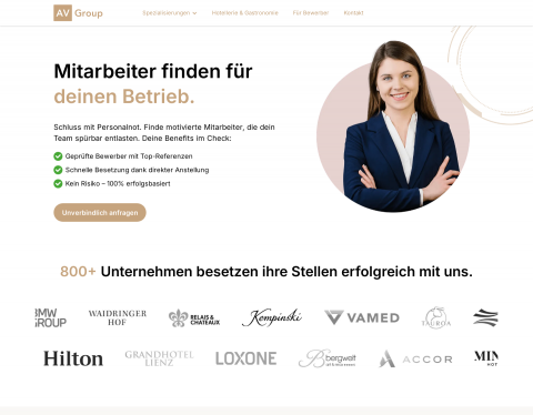 Website-Vorschau von AV-LEAD Expansionsberatung