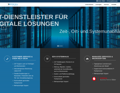 Website-Vorschau von XPRON Systems GmbH