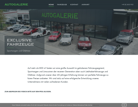 Website-Vorschau von Auto Galerie