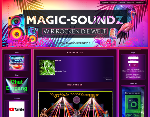 Website-Vorschau von Magic-Soundz EU - deutsch-ungarisches Webradio