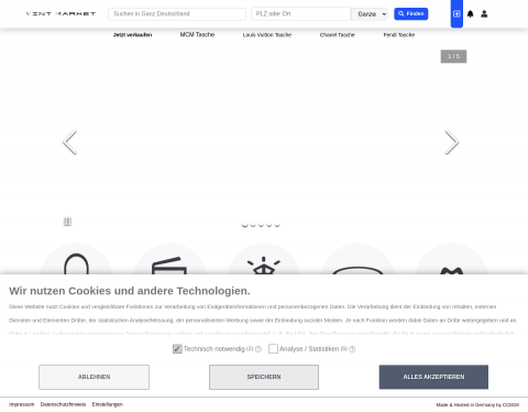 Website-Vorschau von Vintmarket