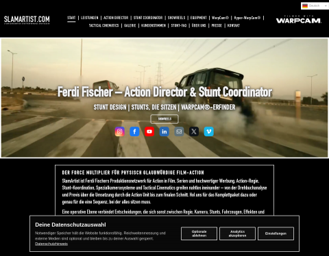 Website-Vorschau von slamartist.com stunt team