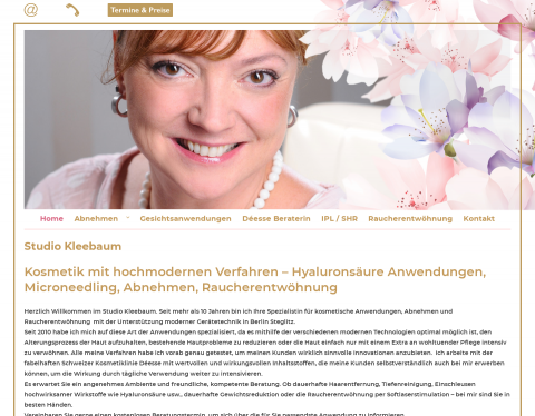 Website-Vorschau von Studio Kleebaum