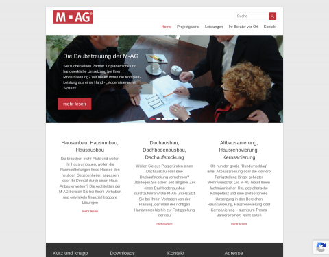 Website-Vorschau von Beratung und Planung von Hausanbauten