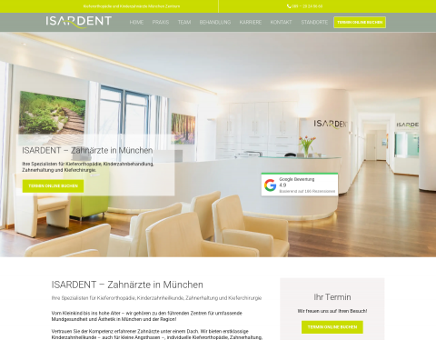 Website-Vorschau von ISARDENT - Ihr Zahnzentrum in München