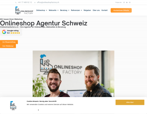 Website-Vorschau von Onlineshop Agentur