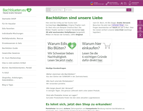 Website-Vorschau von Hochwertige Bio-Bachblüten aus der Schweiz