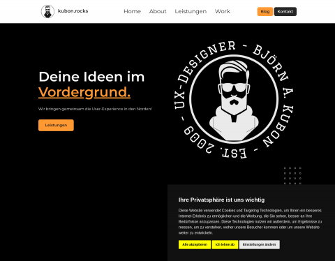 Website-Vorschau von kubon.rocks