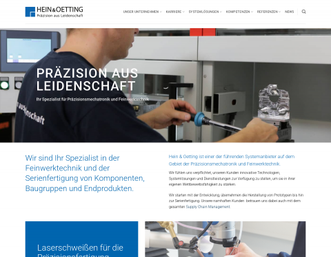 Website-Vorschau von Hein & Oetting Feinwerktechnik GmbH
