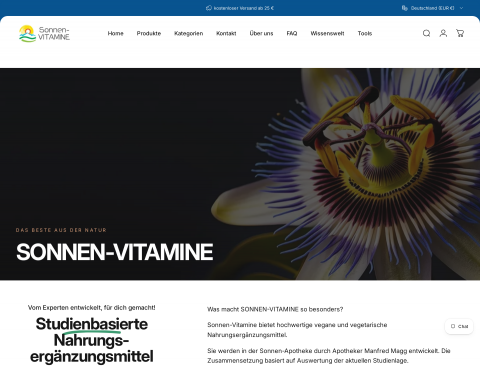 Website-Vorschau von Sonnen-Vitamine