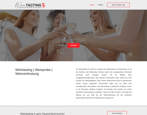 Website-Vorschau von Weintasting