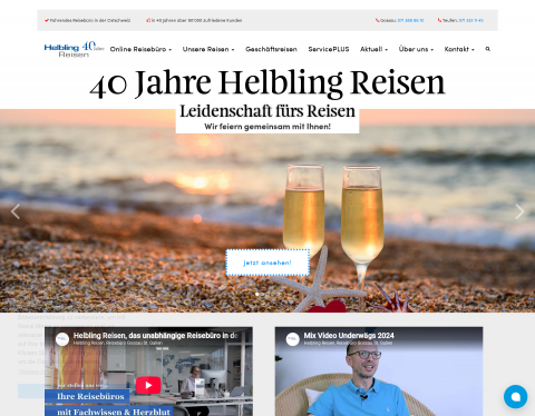 Website-Vorschau von Helbling Reisen AG