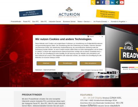 Website-Vorschau von Acturion Datasys GmbH