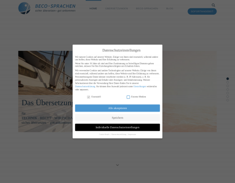 Website-Vorschau von beco Sprachenservice