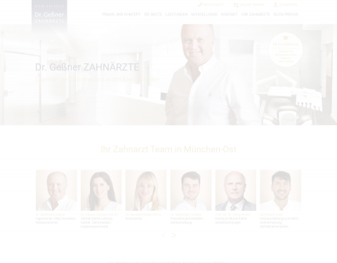 Website-Vorschau von Dr. Geßner Zahnärzte Standort Riem Arcaden