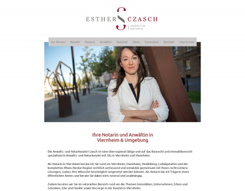 Website-Vorschau von Notarin Esther Czasch