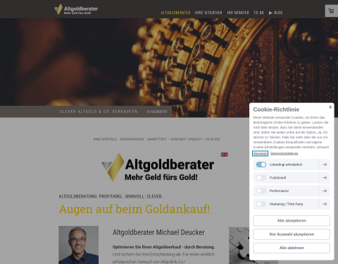 Website-Vorschau von Michael Deucker Altgoldberater