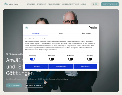 Website-Vorschau von Mügge, Dr. Pitschel und Partner