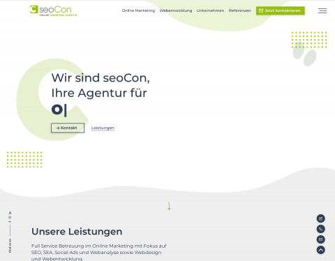 Website-Vorschau von seoCon - Online Marketing Agentur