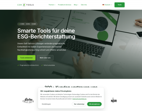 Website-Vorschau von CSR Tools