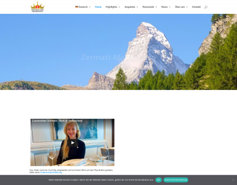 Website-Vorschau von Luxusreisen Schweiz