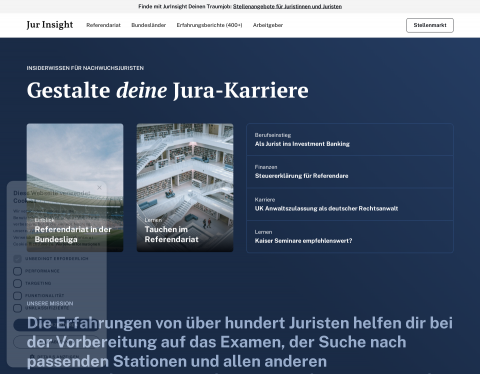 Website-Vorschau von JurInsight - Jura-Referendariat