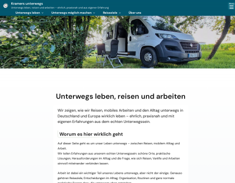 Website-Vorschau von Kramers unterwegs
