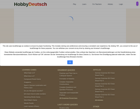 Website-Vorschau von Hobbydeutsch