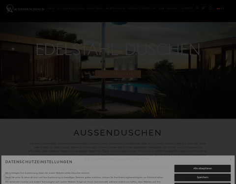 Website-Vorschau von Aussenduschen