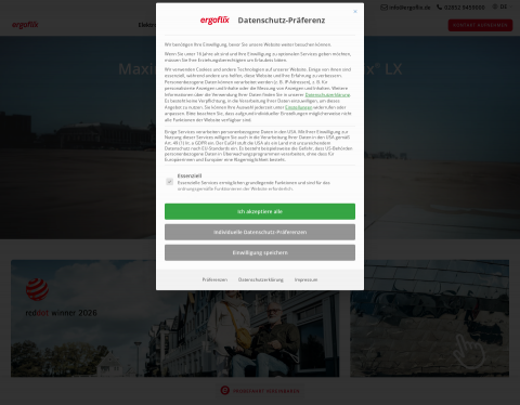 Website-Vorschau von ergoflix Group GmbH