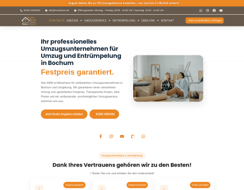Website-Vorschau von Movehaus