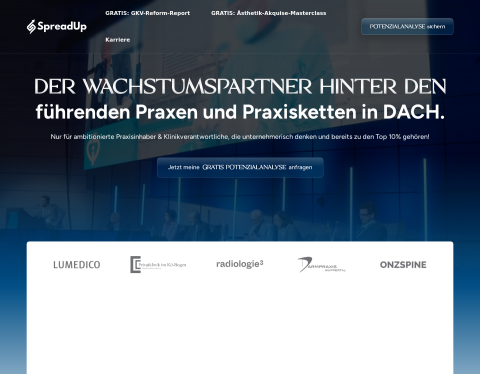 Website-Vorschau von Spread  Up GmbH