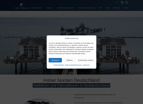 Website-Vorschau von Hoher Norden Radtouren im Norden Deutschlands