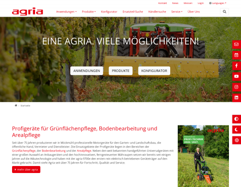 Website-Vorschau von Agria-Werke GmbH
