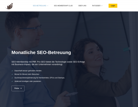 Website-Vorschau von Pro-SEO: SEO-Membership