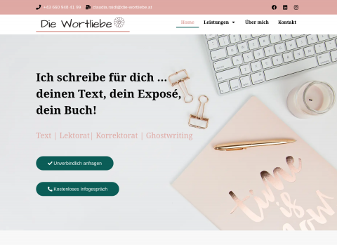 Website-Vorschau von Die Wortliebe