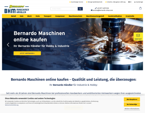 Website-Vorschau von Bernardo-Shop