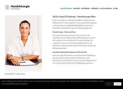 Website-Vorschau von Handchirurgie Wien