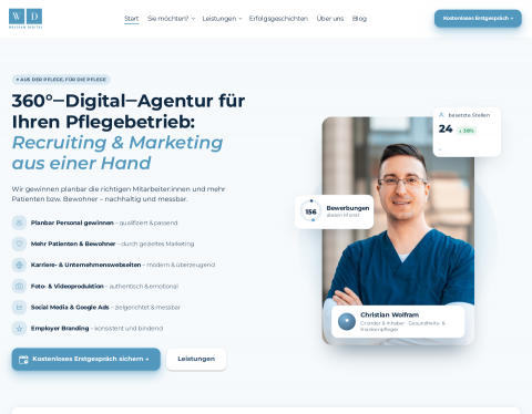 Website-Vorschau von Wolfram Digital