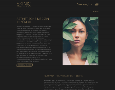Website-Vorschau von SKINIC Aesthetics & Elegance