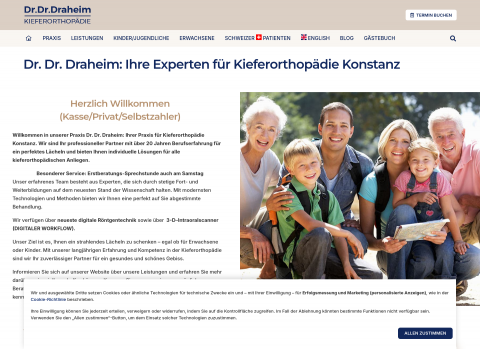 Website-Vorschau von Kieferorthopädie Dr. Dr. Draheim
