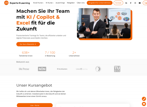 Website-Vorschau von E4L - Experts4Learning