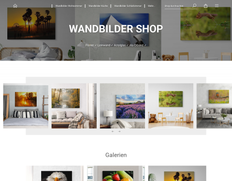 Website-Vorschau von Wandbilder Shop